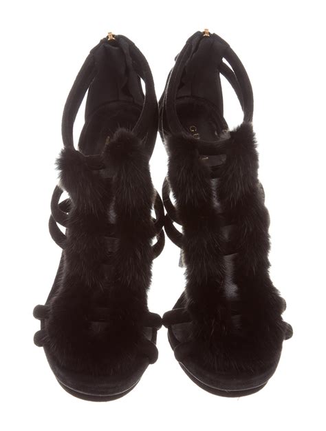 gucci flats fur|gucci animal fur.